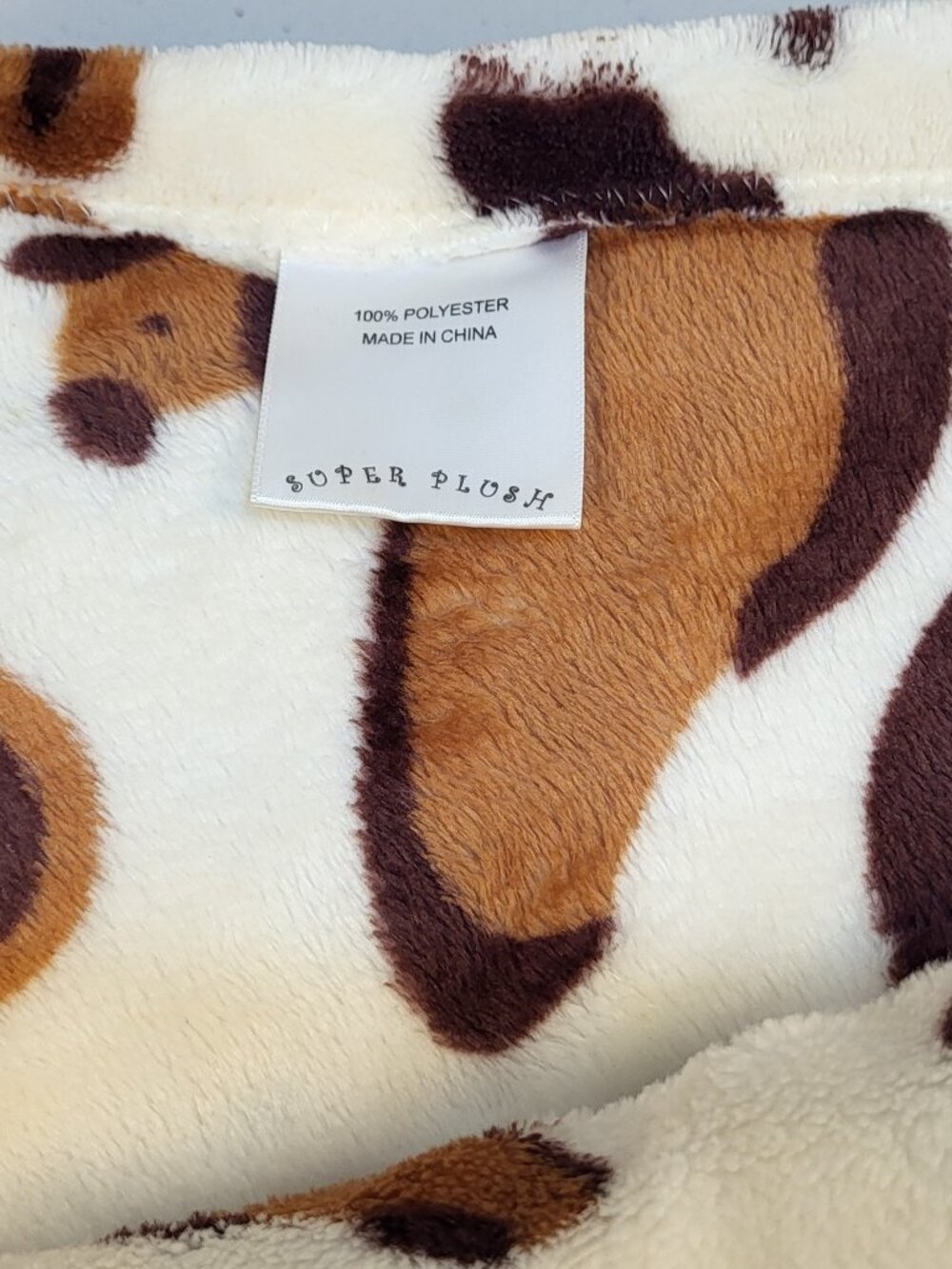 Vtg Leopard Throw Blanket Bedding Animal Print Super Plush Soft Polyester 59"x50 - Picture 6 of 7